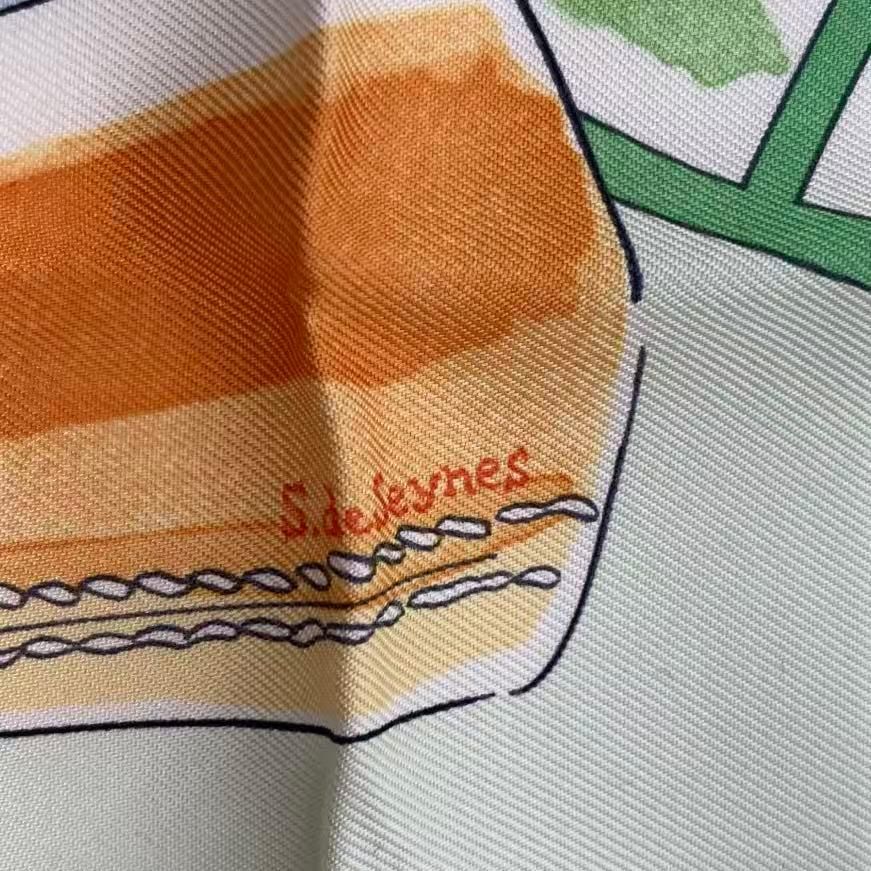 Hermes Carre 90 le Jeu Des Petits Bonheurs Little Game of Happiness Scarf Silk — view 6