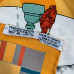 Hermes Carre 90 Scarf Silk Prieres AU Vent Prayer in the Wind Yellow — view 6
