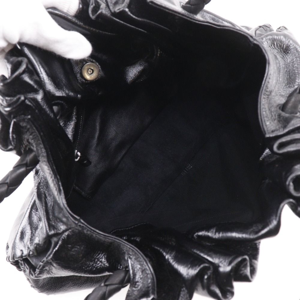 Bottega Veneta Intrecciato Leather Black Tote — view 6