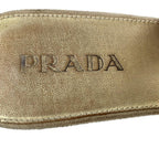 Prada Sandals 36 Light Brown Orange Studded Bijou Color Stone Leather — view 5