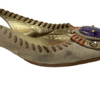 Prada Sandals 36 Light Brown Orange Studded Bijou Color Stone Leather — view 7