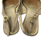 Prada Sandals 36 Light Brown Orange Studded Bijou Color Stone Leather — view 8