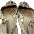 Prada Sandals 36 Light Brown Orange Studded Bijou Color Stone Leather — view 9