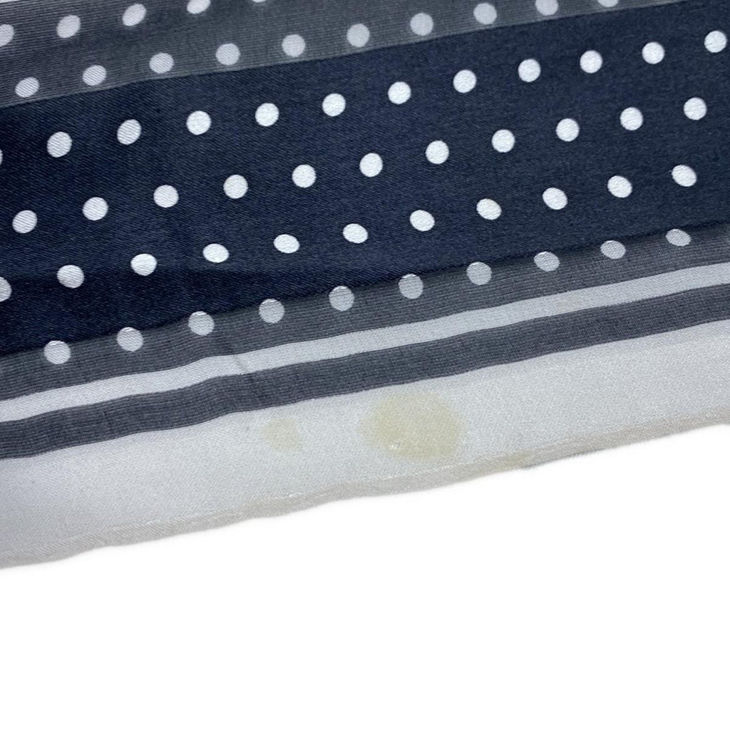 Dior Scarf Black White Dot Pattern Border Sheath — view 5