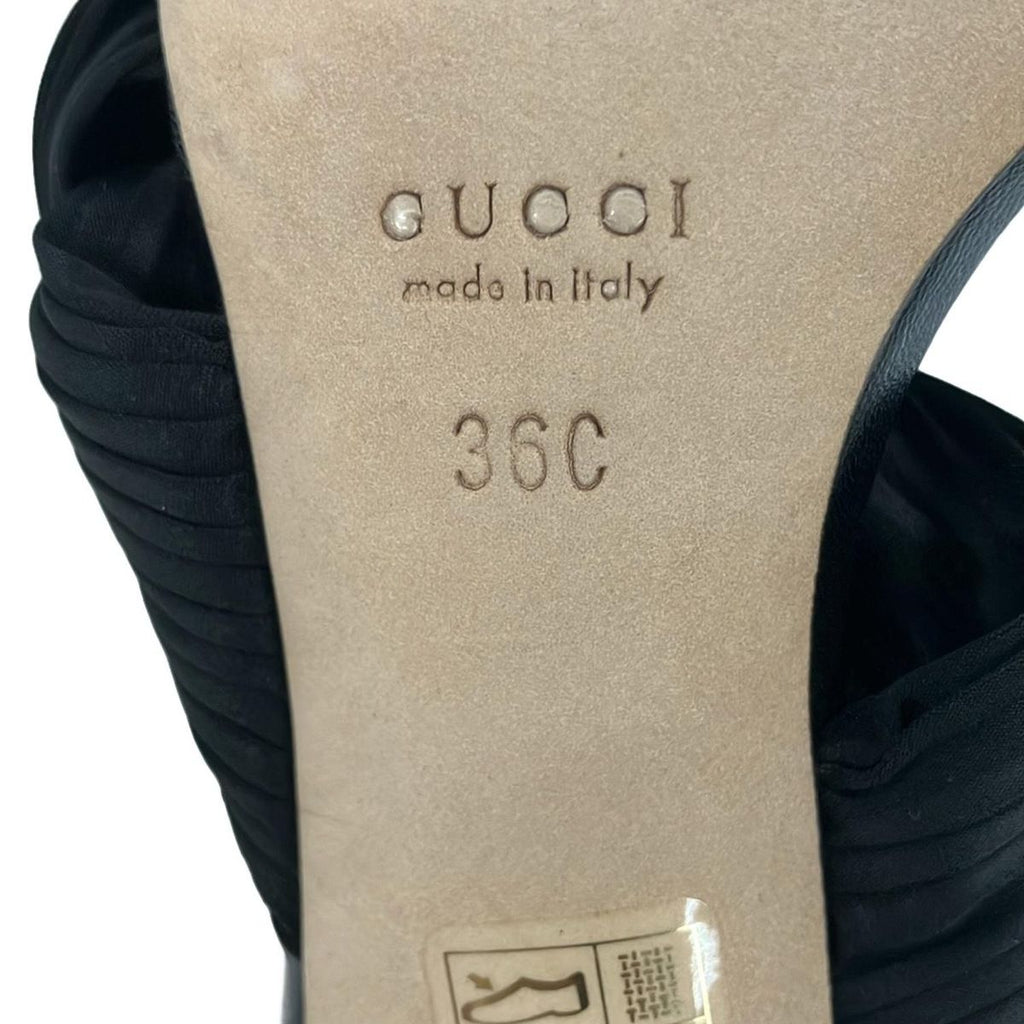 Gucci Mule 36 C Black Pleats — view 6
