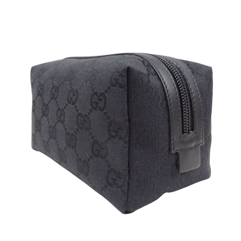 Gucci Pouch GG Canvas Black Makeup Case Logo Adult — view 4
