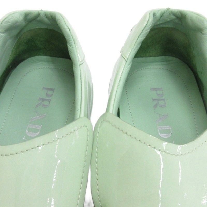 Prada Enamel Loafer Light Green 6.5 — view 3