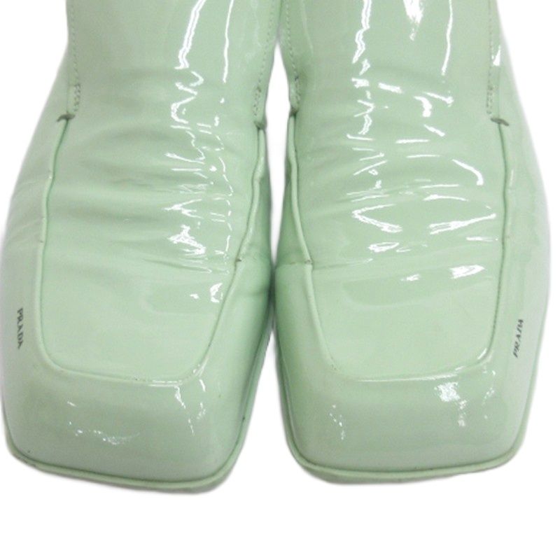 Prada Enamel Loafer Light Green 6.5 — view 2