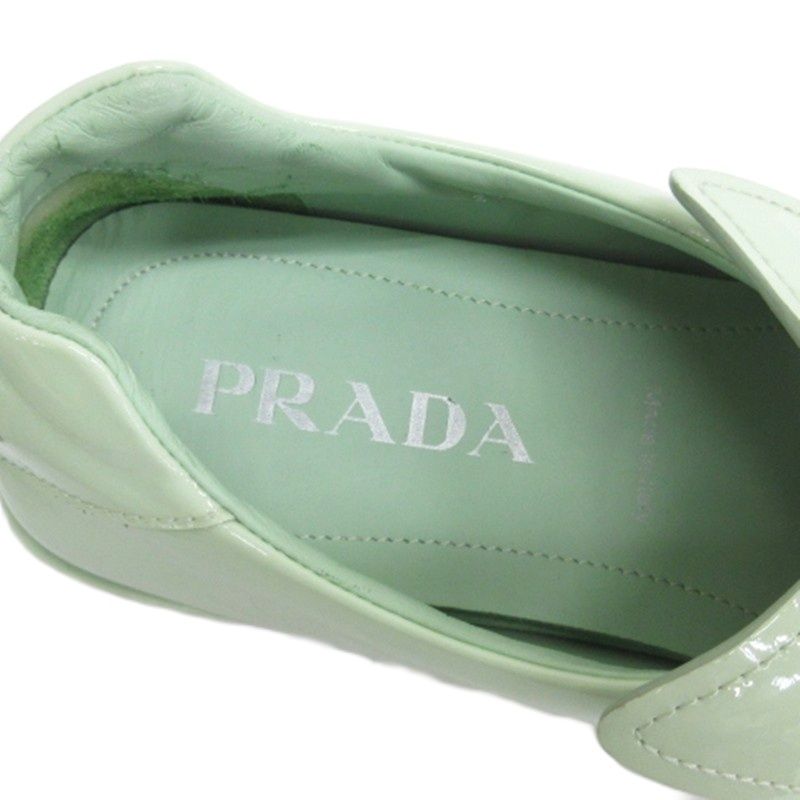Prada Enamel Loafer Light Green 6.5 — view 8