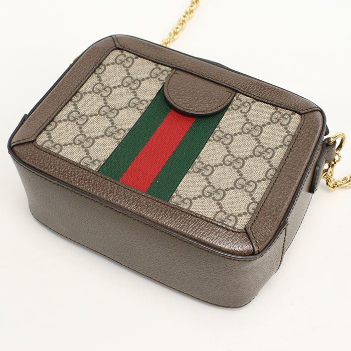 Gucci Chain GG Supreme Crossbody Shoulder Bag Leather — view 2