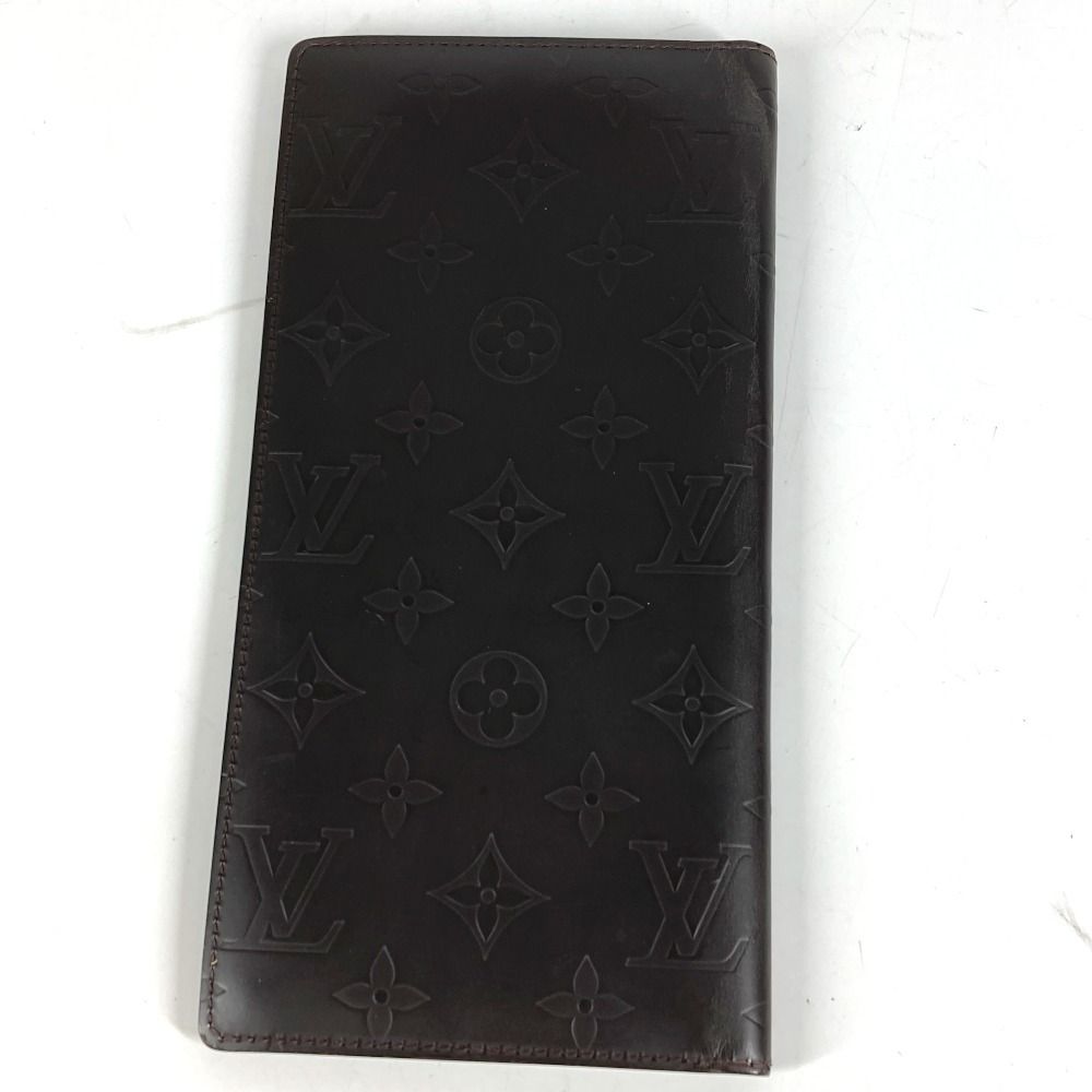 Louis Vuitton Wallet Portefeuille Double Monogram Glace Leather Cafe Brown — view 2