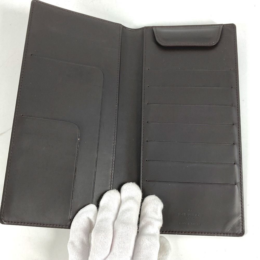 Louis Vuitton Wallet Portefeuille Double Monogram Glace Leather Cafe Brown — view 8