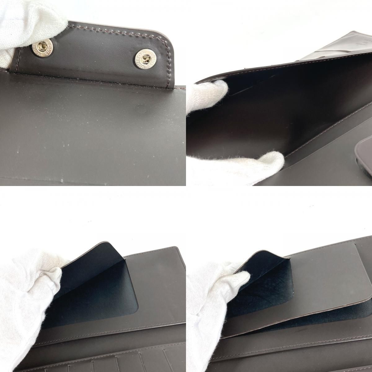 Louis Vuitton Wallet Portefeuille Double Monogram Glace Leather Cafe Brown — view 9