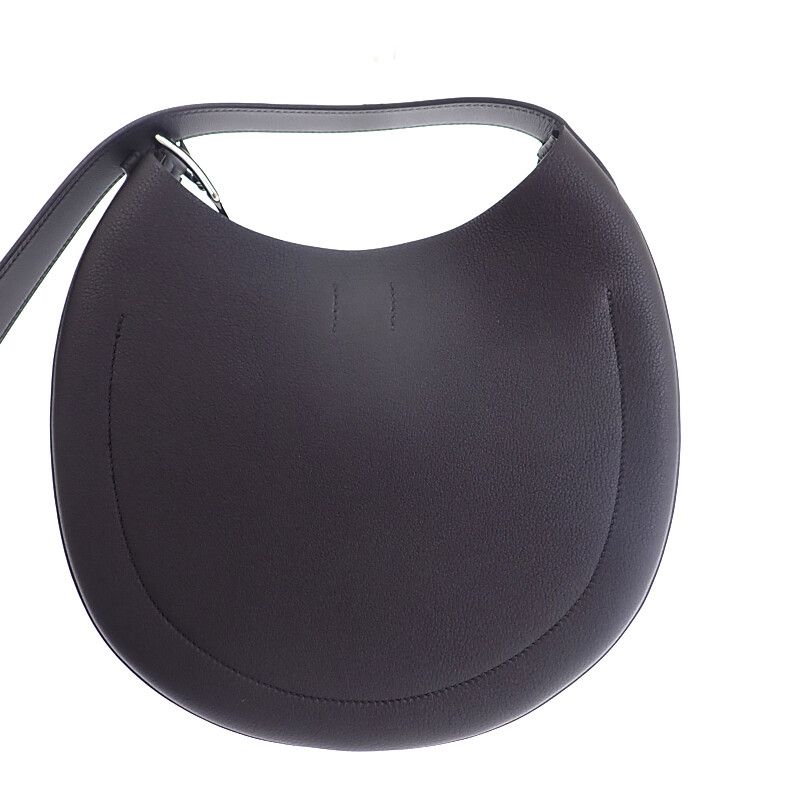 Hermes Arson Slim Shoulder Bag Tote Togo Voswift Black Silver — view 3