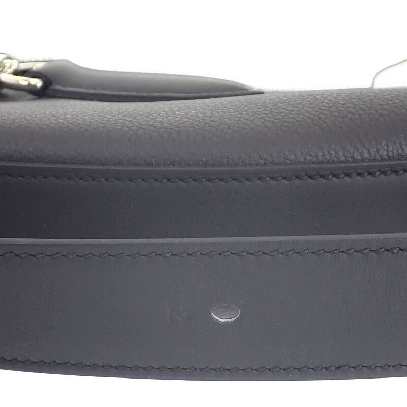 Hermes Arson Slim Shoulder Bag Tote Togo Voswift Black Silver — view 9