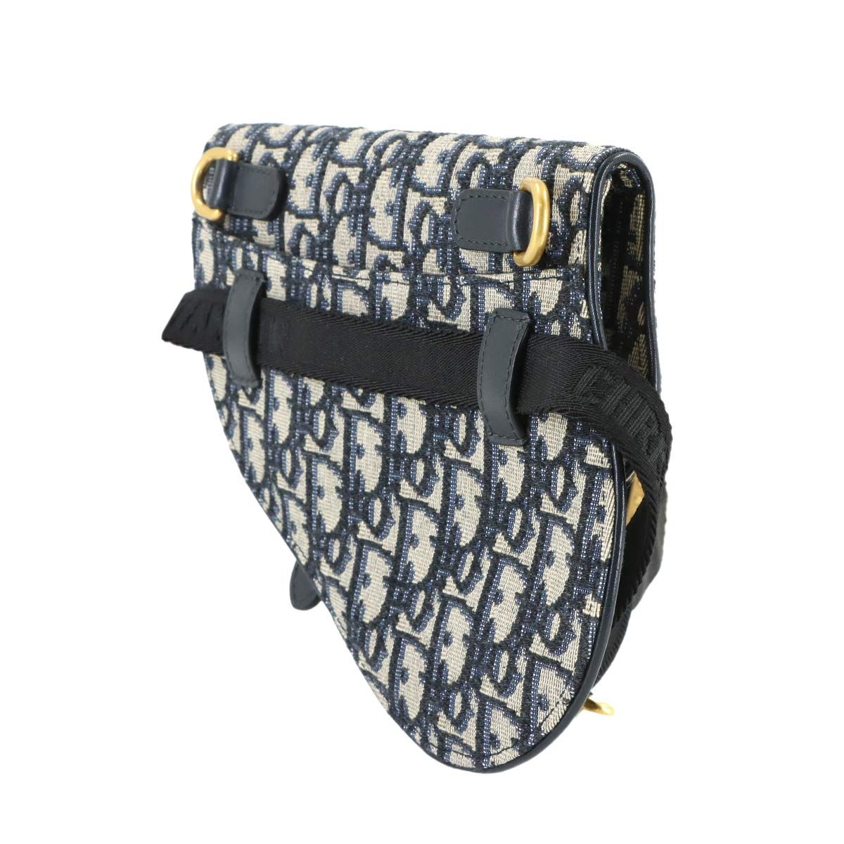 Dior Oblique Saddle Belt Pouch Waist Bag Canvas Leather — view 3
