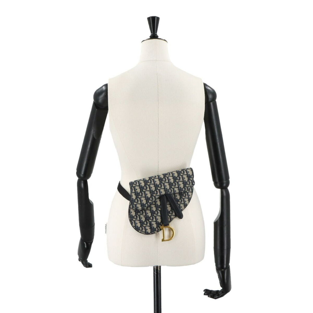Dior Oblique Saddle Belt Pouch Waist Bag Canvas Leather — view 8