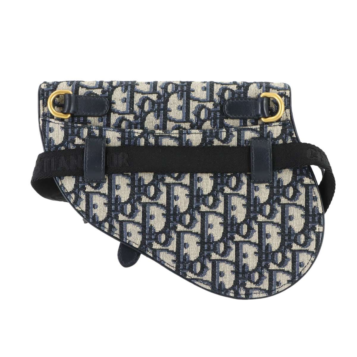 Dior Oblique Saddle Belt Pouch Waist Bag Canvas Leather — view 2