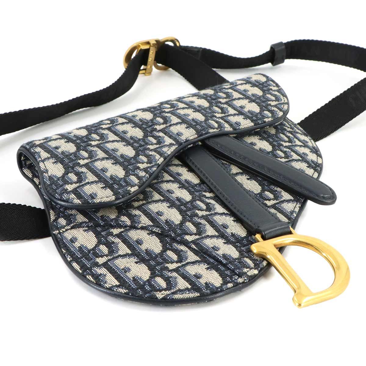 Dior Oblique Saddle Belt Pouch Waist Bag Canvas Leather — view 4