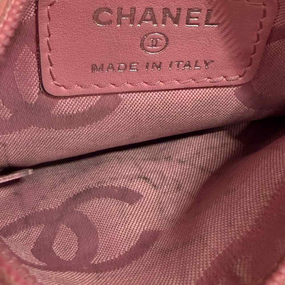 Chanel Coin Case Pouch CC Logo Pink — view 3