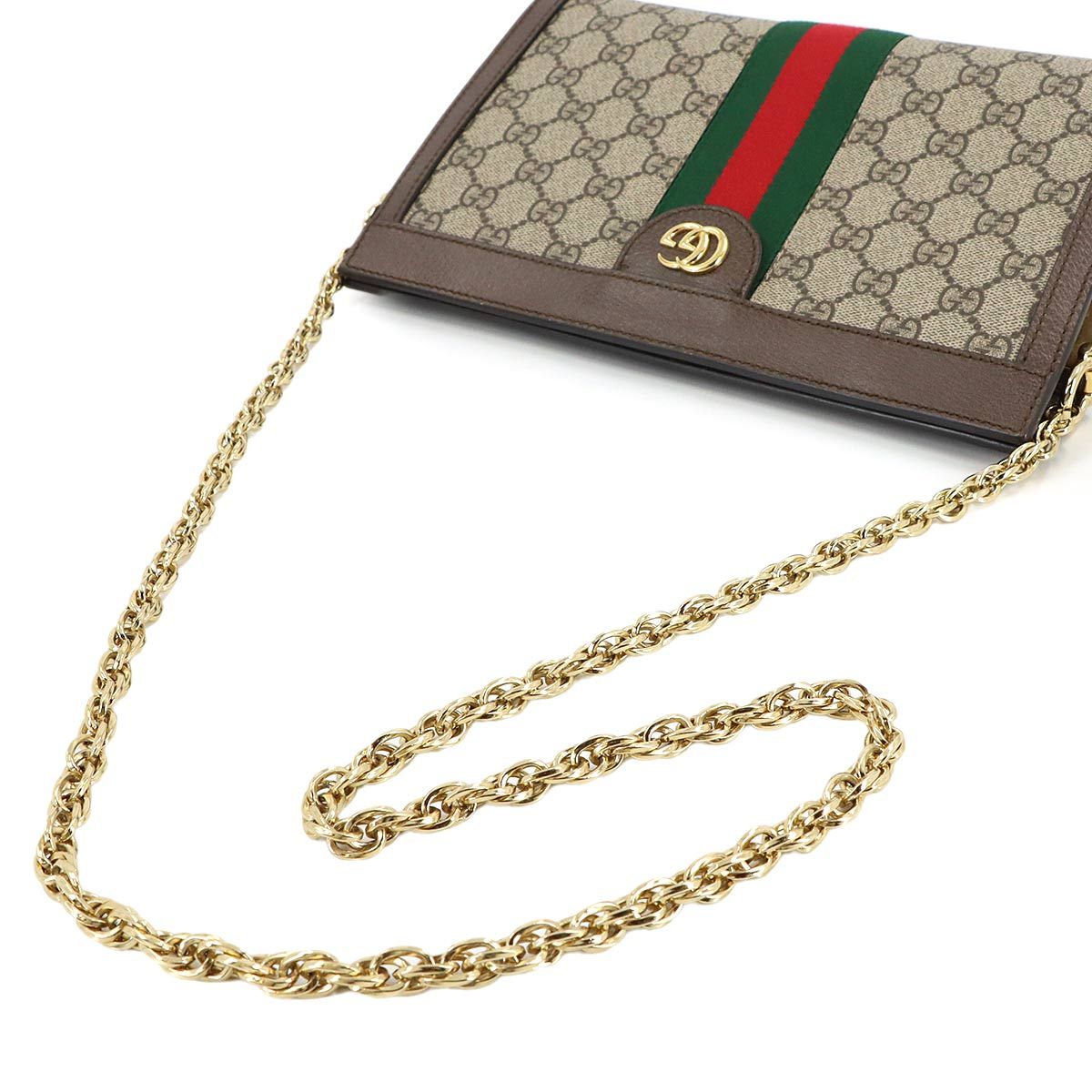 Gucci Ophidia Small Shoulder Bag GG Supreme Leather Beige Brown — view 5