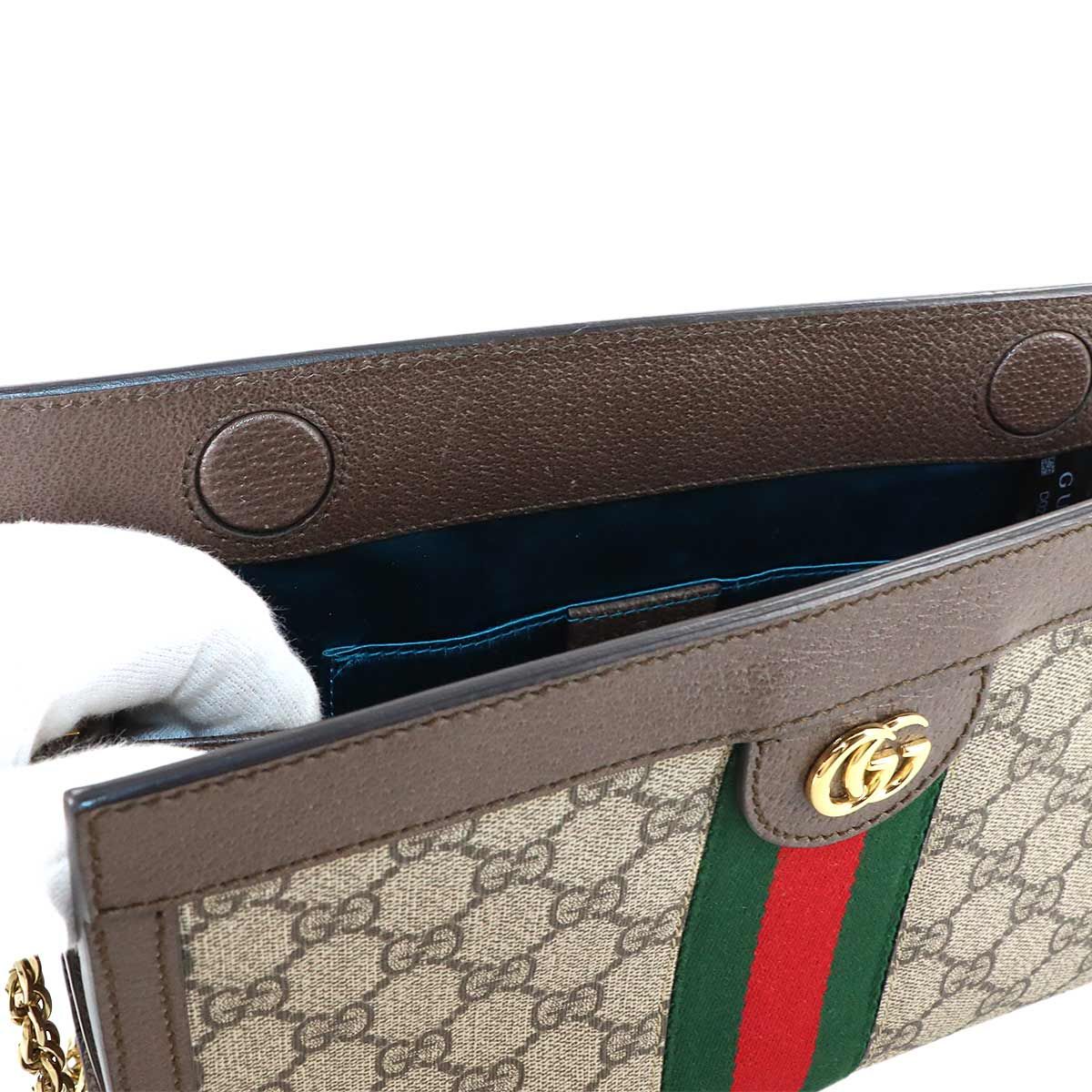 Gucci Ophidia Small Shoulder Bag GG Supreme Leather Beige Brown — view 8