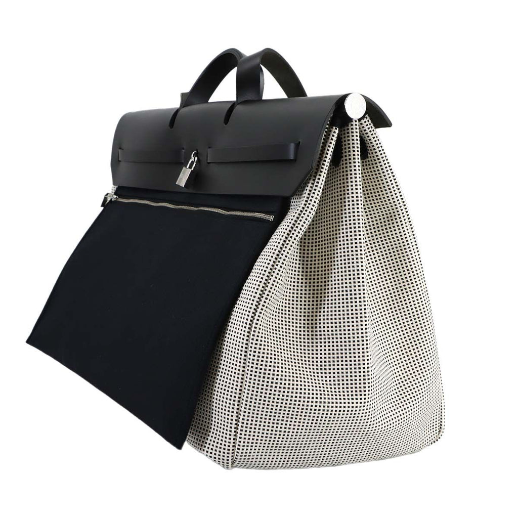 Hermes Herbag Zip Retourne Cabin 2-Way Hand Bag Toile Kris Viking — view 4