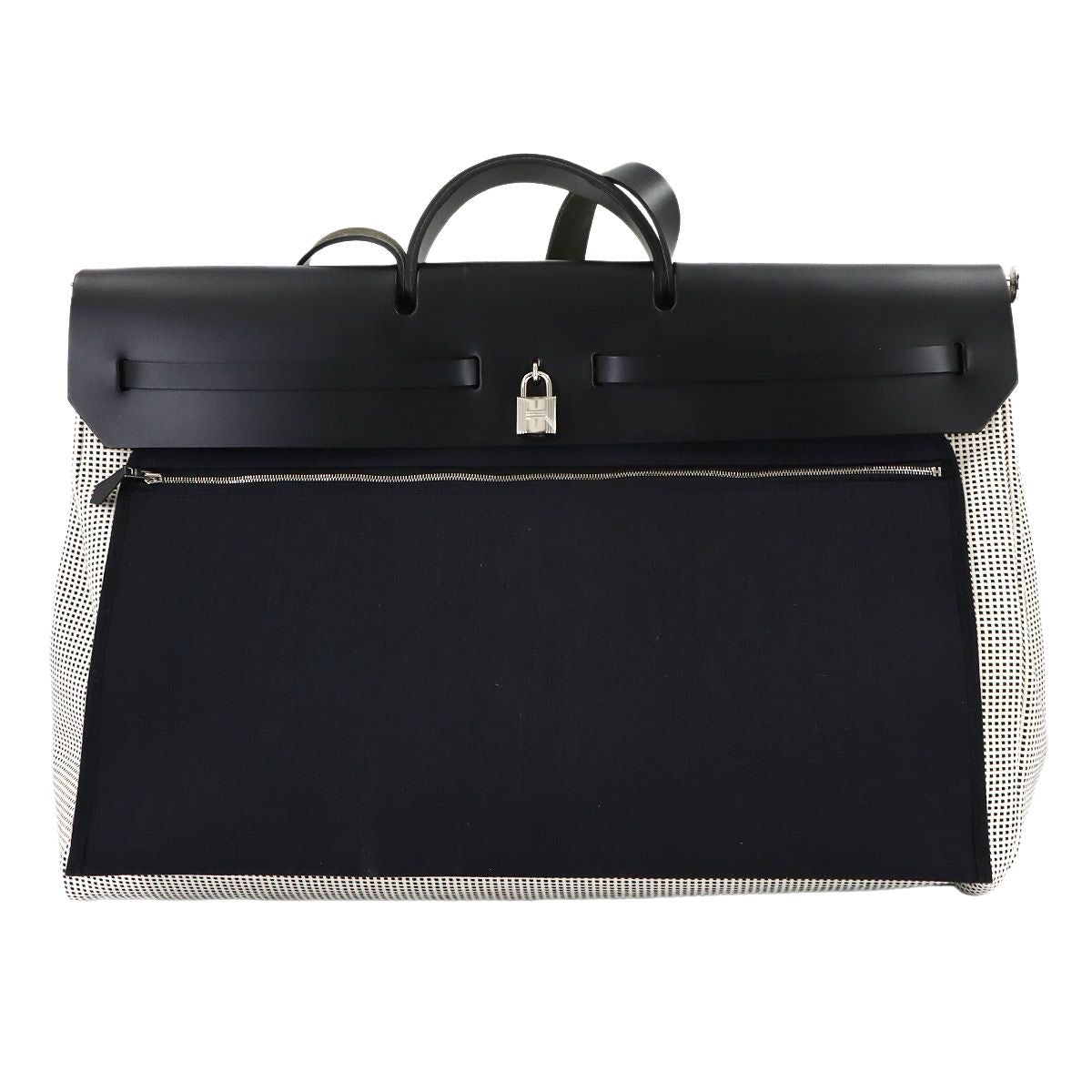 Hermes Herbag Zip Retourne Cabin 2-Way Hand Bag Toile Kris Viking — view 3
