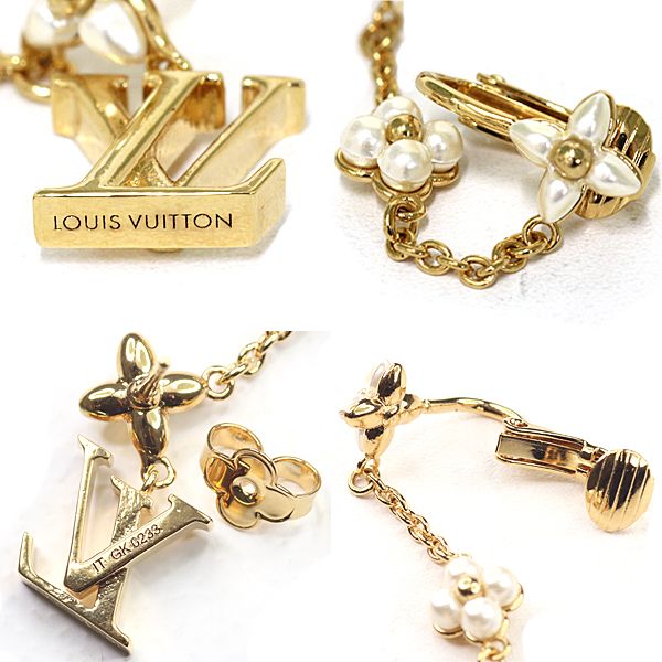 Louis Vuitton LV Floragram Earrings for Faux Pearl — view 6