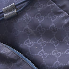 Gucci GG Logo Nylon Backpack Blue — view 5