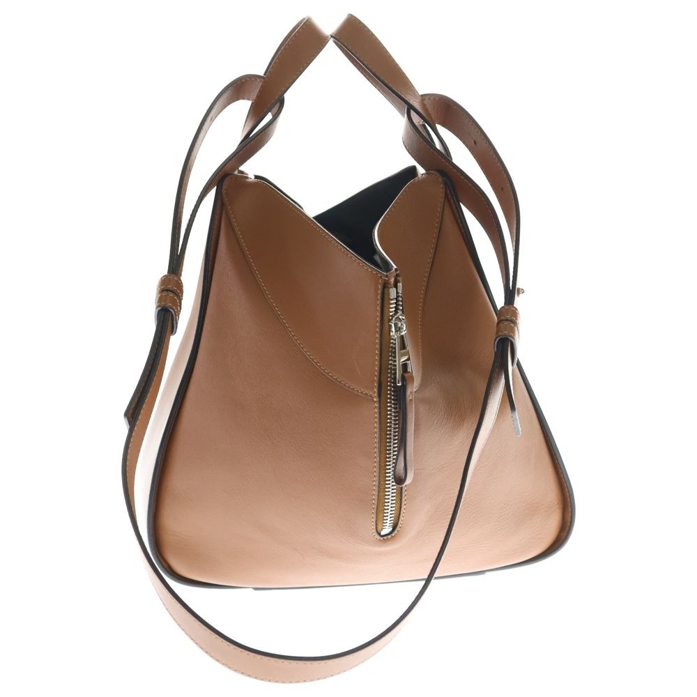 Loewe Hammock Small 2-Way Shoulder Bag Brown Leather Silver — view 3