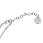 Dior Petit CD Logo Rhinestone Necklace Pendant Chain Silver — view 4