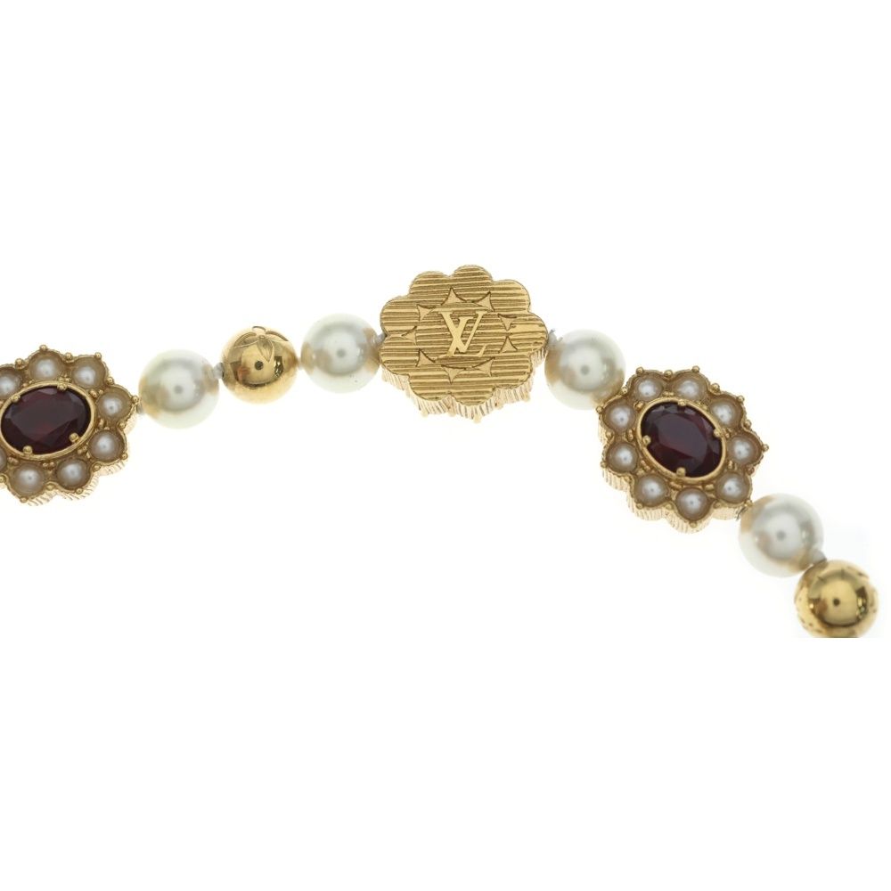 Louis Vuitton Dynasty Flower Pearl Gold Necklace — view 4