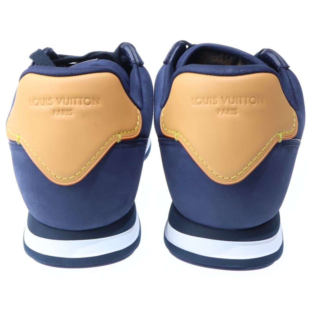 Louis Vuitton LV Buttersoft Suede Leather Low Cut Sneakers Navy — view 3