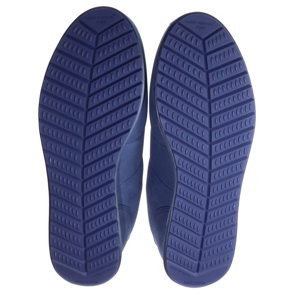 Louis Vuitton LV Buttersoft Suede Leather Low Cut Sneakers Navy — view 5