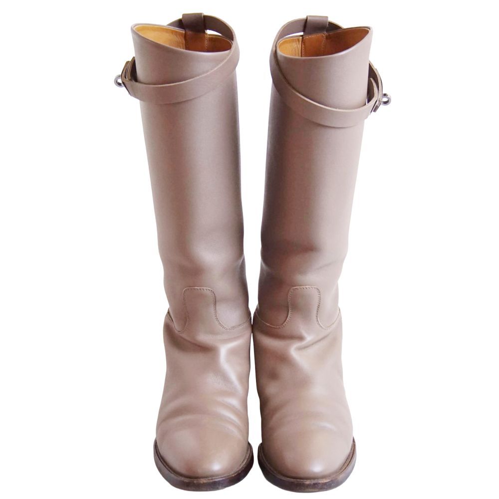 Hermes Long Boots Jumping Kelly Leather