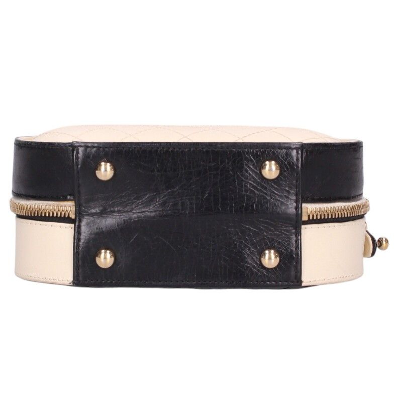 Chanel Vanity Quilted CC Logo Charm Chain Shoulder Bag — view 4