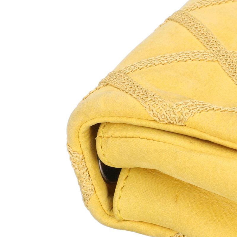 Chanel Quilted Full Flap Canvas Leather Chain Shoulder Bag — view 5