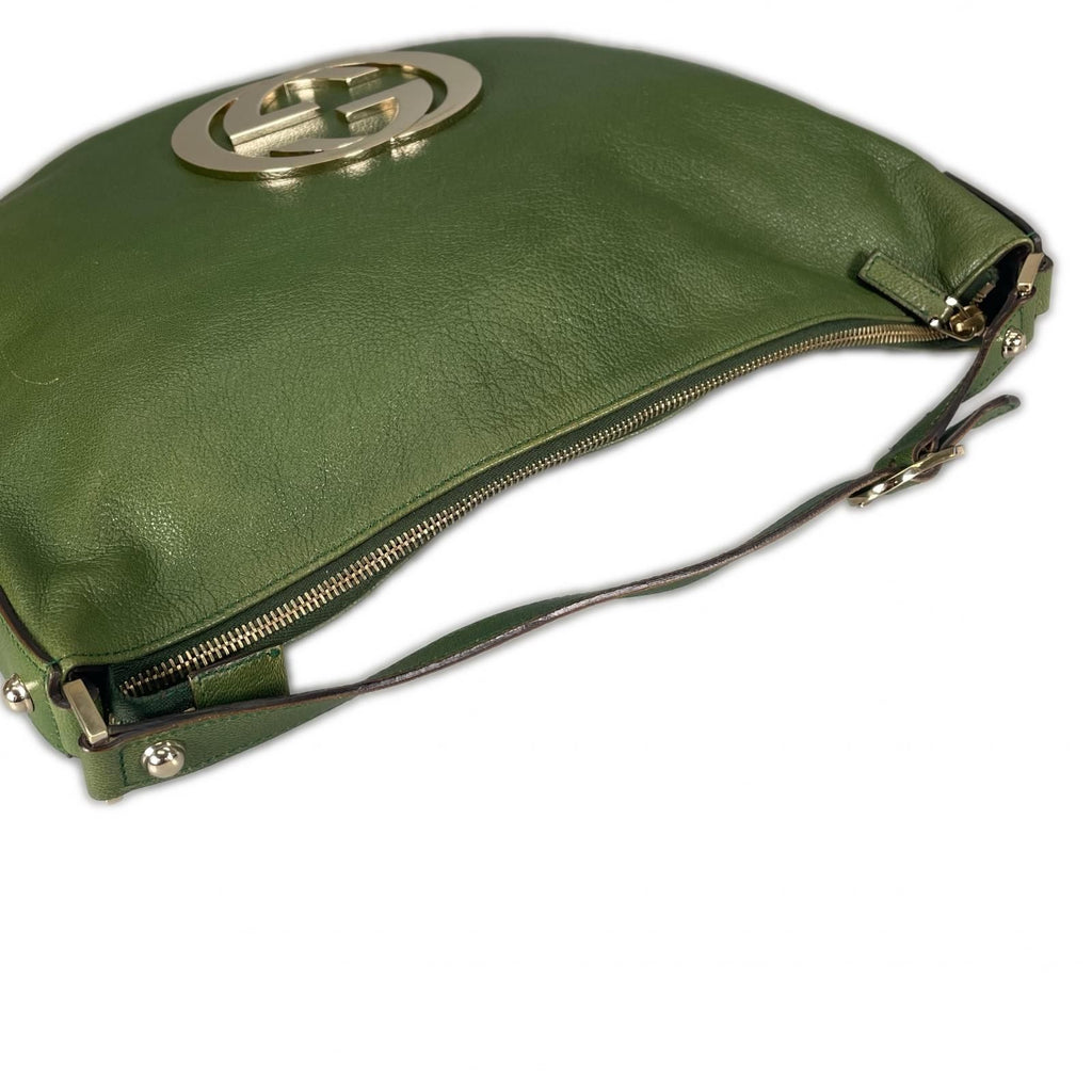 Gucci Blondie Hobo Shoulder Bag Leather Green — view 5