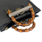 Gucci Diana Medium Bamboo Handbag Leather Black — view 6