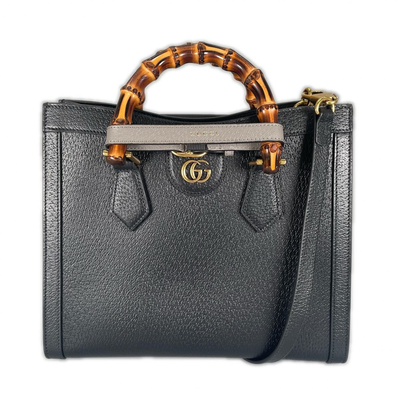 Gucci Diana Medium Bamboo Handbag Leather Black — view 2