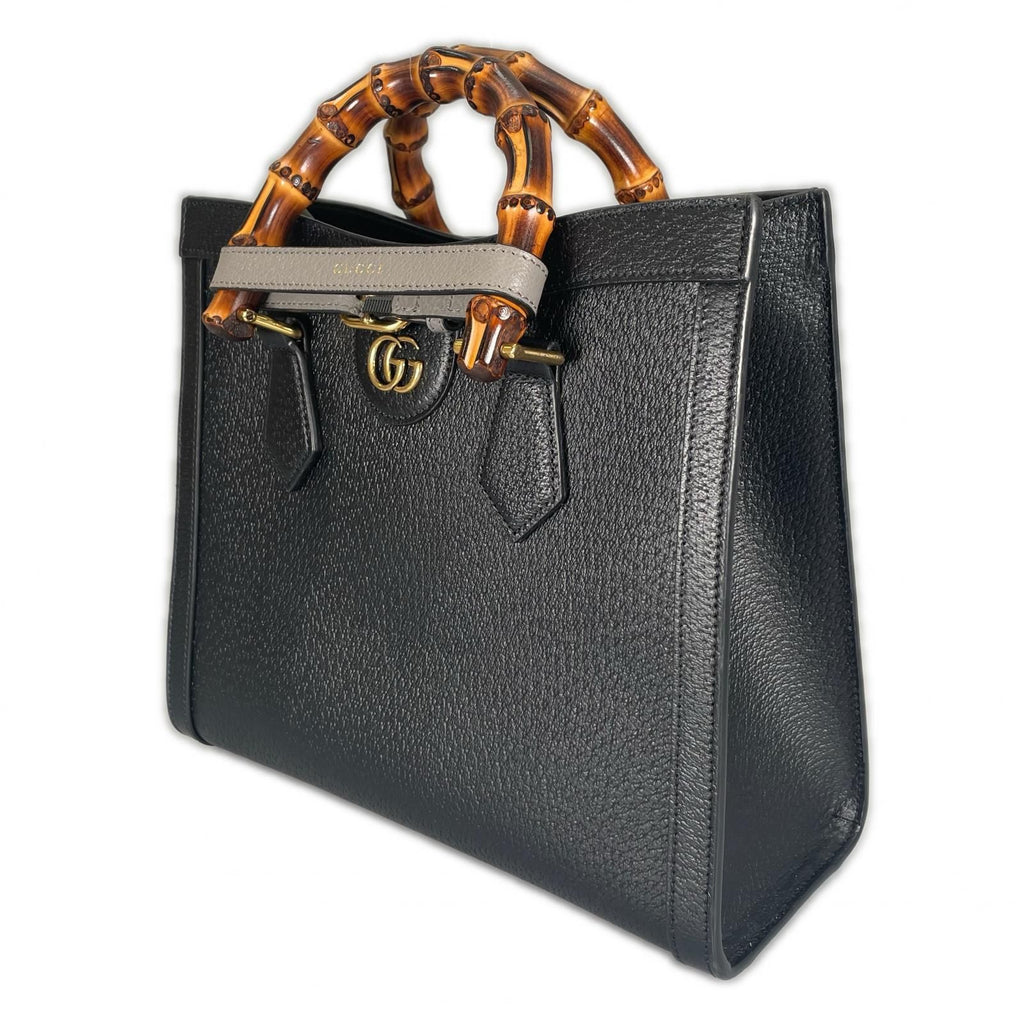 Gucci Diana Medium Bamboo Handbag Leather Black — view 3