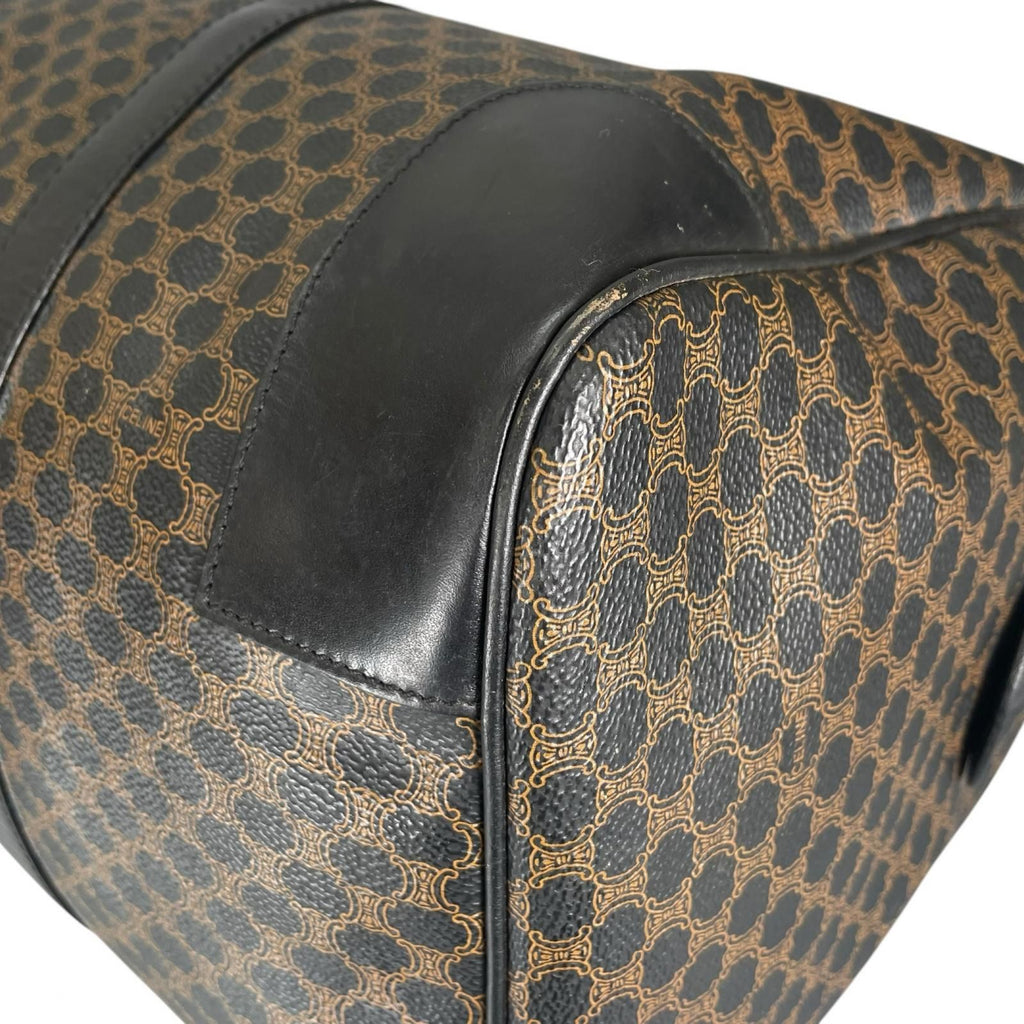 Celine Macadam 45 Boston Bag Leather Brown — view 8