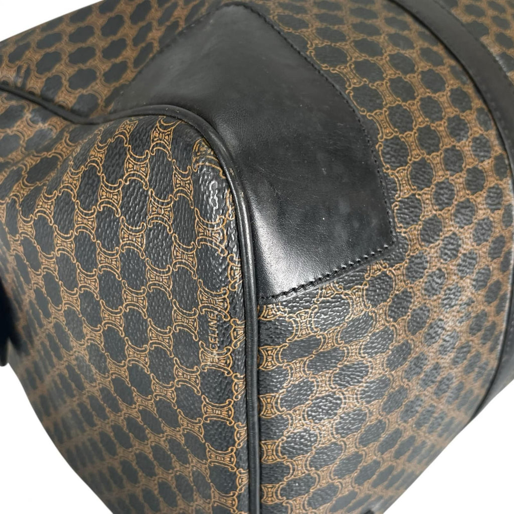 Celine Macadam 45 Boston Bag Leather Brown — view 7
