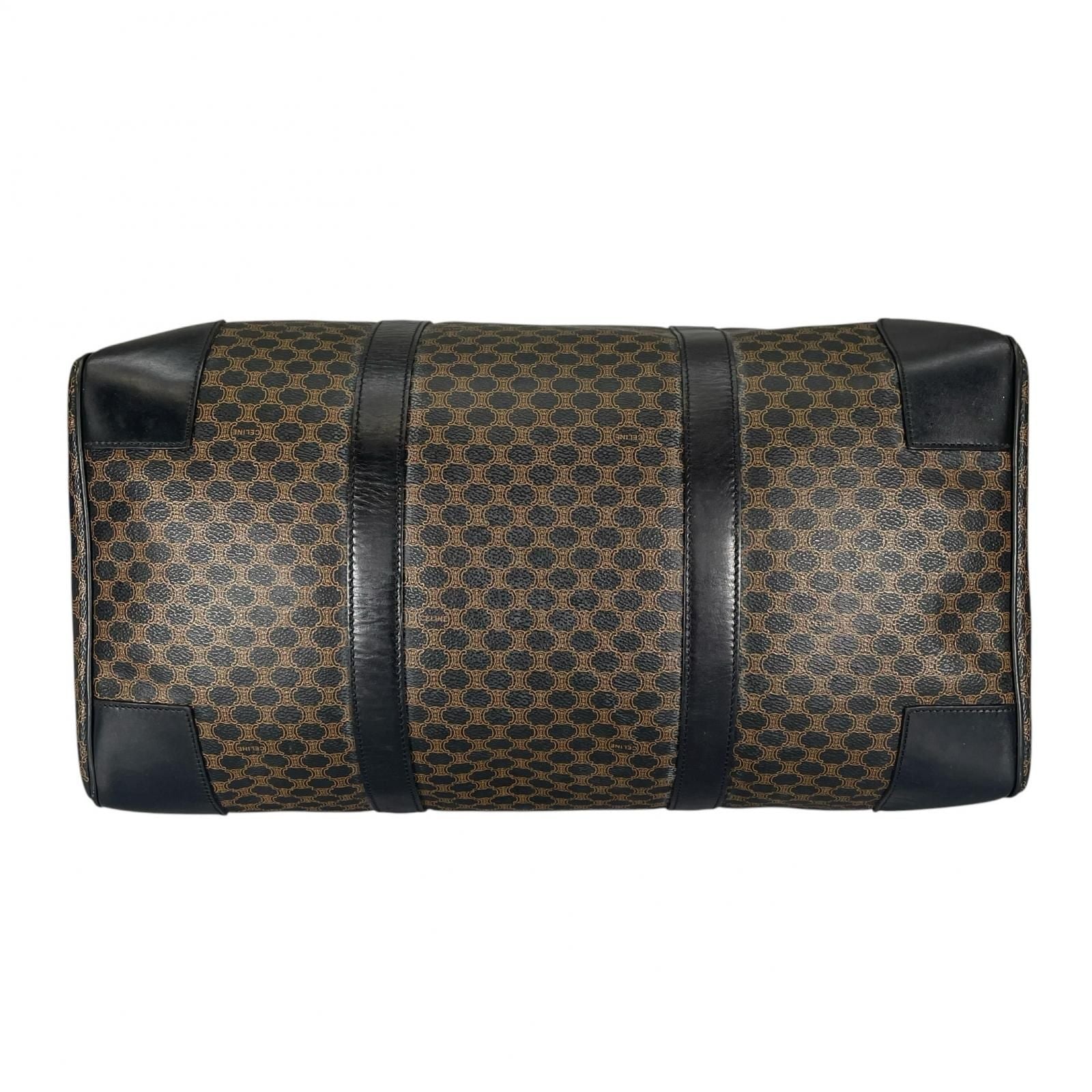 Celine Macadam 45 Boston Bag Leather Brown — view 4