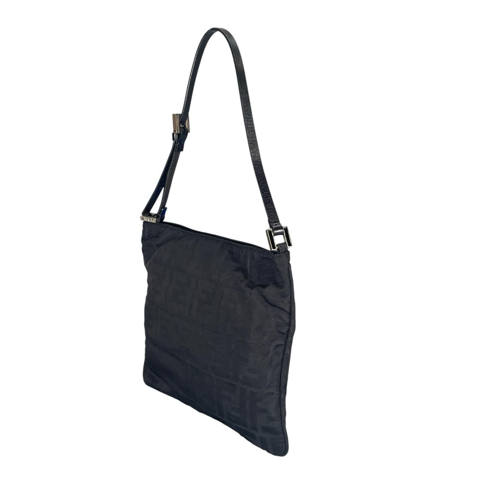 Fendi Zucca Handbag Nylon Black — view 2