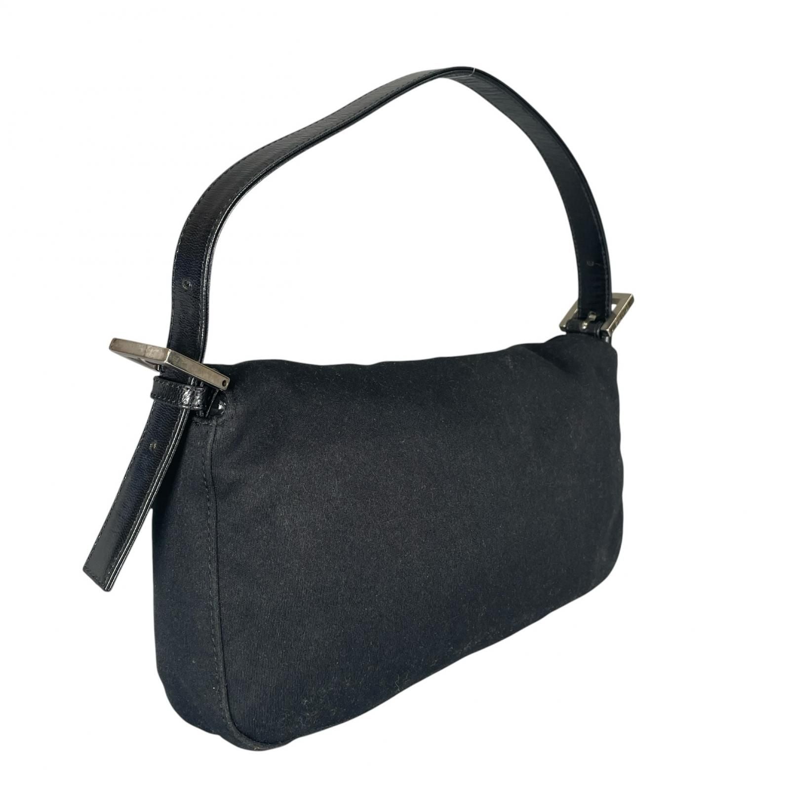 Fendi Mamma Baguette Handbag Jersey Black — view 3