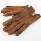Hermes 7 Gloves Series Button Leather Sheep Camel Brown Tea Gold — view 4