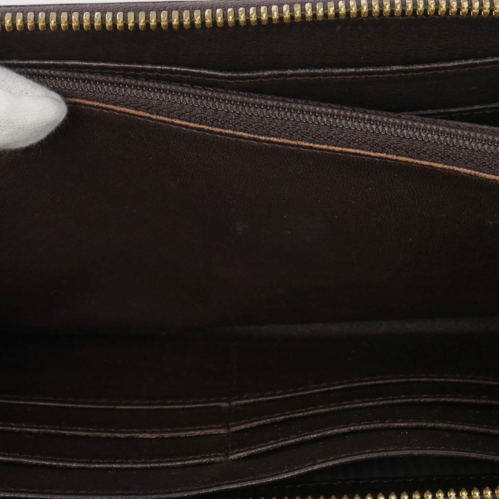 Loewe Anagram Leather Zip Around Wallet Black — view 6
