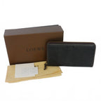 Loewe Anagram Leather Zip Around Wallet Black — view 9